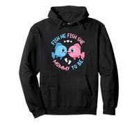 FISH HE FISH SHE MOMMY TO BE Gender Reveal Party Pullover Hoodie