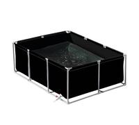 Fish Holding Tank Large Outdoor Above Ground Ponds, PVC Canvas Liner with Steel Frame for Breeding Koi, Easy Set Up