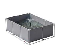 Fish Holding Tank Large Outdoor Above Ground Ponds, PVC Canvas Liner with Steel Frame for Breeding Koi, Easy Set Up