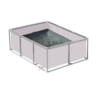 Fish Holding Tank Large Outdoor Above Ground Ponds, PVC Canvas Liner with Steel Frame for Breeding Koi, Easy Set Up