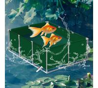 Fish Holding Tank Large Outdoor Above Ground Ponds, PVC Canvas Liner with Steel Frame for Breeding Koi, Easy Set Up