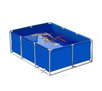 Fish Holding Tank Large Outdoor Above Ground Ponds, PVC Canvas Liner with Steel Frame for Breeding Koi, Easy Set Up