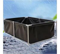 Fish Holding Tank, Temporary Above Ground Pool for Garden, Canvas Stock Tank with Drain Valve, 2m x 2m x 0.5m, Ideal for Pond Fish