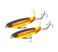 Fish hook, bait, road bait, sea fishing river fishing equipment, artificial fake fishing bait, propeller water surface swing fish bait, 2 pieces (yellow, 15 g)