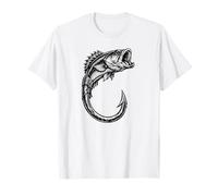 Fish Hook Minimal Art Cool Fishing Lover Art Lover T-Shirt