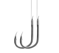 Fish Hook Pre Tied Fishing Hooks On Line, Small Fish Hook With Leaders Fishing Tackle Set (Pack Of 20) Black Fish Hooks(8#)