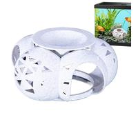 Fish House - 10 x 5 cm Irregular Porous Habitat Protection | White Decorative Ornament | Structure for Hiding | Multifunctional Accessories for Water Landscaping | What