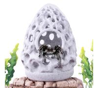 Fish House - Realistic Aquarium Decor | Hiding Cave, Decorative Hollow Habitat for Betta Shrimp Reptile Enclosure Small Reptile