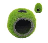 Fish House - Resin Moss Ball Realistic Habitat,Fish Tank Cave Aquarium Decoration,for Gecko Betta Catfish Clown Crab Dwarf Shrimp Resting Feeding Play