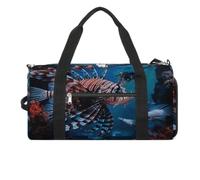 Fish in Fish Tank Gym Bag Duffle Bag Travel Bag | Travel Duffel Bags for Men & Women with Shoe Compartment Gym Duffle Bag for Workout Fitness Sport