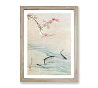 Fish In The Autumn By Maruyama Okyo Asian Japanese Framed Print | A2 Oak Framed Wall Art | Ready to Hang | Asian Animal Picture | Living Room Bedroom Lounge Office