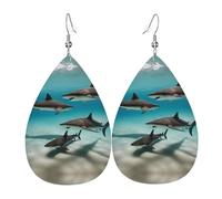 fish in the deep sea Patterned Drop Earrings - Lightweight Drop Earrings Perfect for Christmas or Valentine's Day Gifts