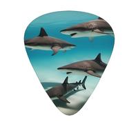 fish in the deep sea Patterned Guitar Picks, 12-Piece Set, Suitable for Bass and Electric Guitar Playing, Ideal for Beginners