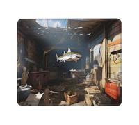 Fish in the Sky Mouse Pad - Non-Slip Rubber Base Extended Gaming Desk Mat, Full-Area Print Personalized Keyboard Mat for PC Laptop Office Home