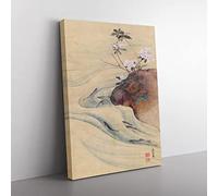 Fish In The Summer By Maruyama Okyo Asian Japanese Canvas Wall Art Print Ready to Hang, Framed Picture for Living Room Bedroom Home Office Décor, 76x50 cm (30x20 Inch)