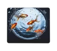 Fish in Water Mouse Pad Waterproof Gaming Mousepad for Office Computer Mousepads for Desk Pad with Non-Slip Rubber Base Washable Cloth Mouse Mat 7.9 x 9.5 in