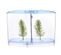 Fish Incubation Tank Plastic Mini Aquarium for Small Fish | Blue Design, Desktop Use for Hydroponic Plants and Micro Landscapes, Simple Style