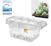 Fish Isolation Box - Acrylic Aquarium Divider, Hatch Incubator | Fish Isolation Box Multipurpose Safe Aquatic Solution for Attacking Fish Shrimp Vegetable Puppy Tank Home Breeding
