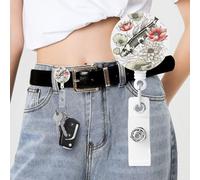 Fish Japanese Carp Leaves Flower Badge Reel Retractable Badge Holder with Keychain Id Clips for Badges Lightweight Plastic Name Card Holders for Nurses Office Teacher