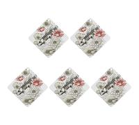 Fish Japanese Carp Leaves Flower Car Air Freshener Hanging Incense Chips 5 Pack Automotive Scented Hanging Sheets for Car Home Auto Interior Decor Rhombus,white-style