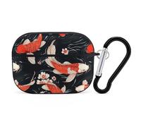 Fish Japanese Florals Printed Bluetooth Earbuds Case Colorful Wireless Headphones Covers Compatible With AirPods Pro 2