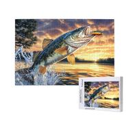 Fish Jigsaw Puzzles for Adults 1000 Piece, Animal Puzzles for Adults Wooden, Funny/Difficult/Impossible/Challenging Decompression Games, As a Birthday for Women and Men ML-440