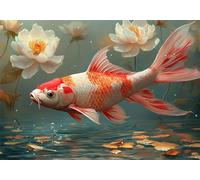 Fish Jigsaw Puzzles for Adults 200 Piece Impossible Puzzle for Adults IQ Game Games Challenging Flower Jigsaws 200 Pieces Toy for Women Men Gifts Home Beautiful Decoration Personalised P-936