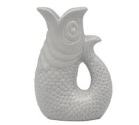 The Leonardo Collection Fish Jug Vase Grey 20cm | Ceramic or Glass for Kitchen Use | Beautiful Cream or Milk Jug for Daily Needs | Versatile Water Jug