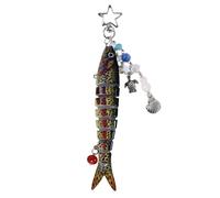 Fish Key Ring - Fish Shaped Pendant Key Ring for Men, Gift Idea for Animal Collection, Shoulder Bag, Tote and Backpack, C, Se référer au descriptif