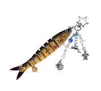 Fish Key Ring - Fish Shaped Pendant Key Ring for Men, Gift Idea for Animal Collection, Shoulder Bag, Tote and Backpack, , Se référer au descriptif