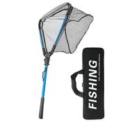Fish Landing Net Aluminum alloy retractable triangular folding, Fishing Nets Decoration | Telescoping Pole Handle Gear For Boats Kayaks Canoes Streams Rivers Ponds Oceans