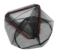 Fish Landing Net Collapsible Folding with 8mm Screw Port, Aluminum Alloy Hoop, Coated Nylon Mesh for Freshwater and Saltwater Fishing, 38CM 45CM 50CM (Large 50 cm)
