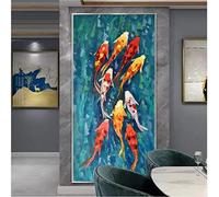 Fish Landscape Painting HD Print on Canvas Poster for Living Room Modern Decor Wall Art Picture Chinese Traditional Nine Koi 80x40cm Frameless