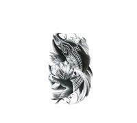 Fish Lasting Tattoo Stickers For Man Women Waterproof Art Arm Stickers Temporary Tattoo(2Pcs)