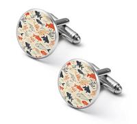 Fish Leaf Mens Cufflinks Metal Shirt Cuff Links Tuxedo Studs Accessories for Business Wedding