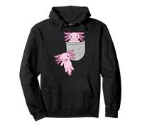 Fish Lizard Pocket of Axolotl Sea Salamander Axolotls Pullover Hoodie