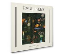 Fish Magic By Paul Klee Canvas Print | Gallery Wrapped 30mm Frame Wall Art | 20x20 inches | Ready to Hang | Classic Animals Picture | Living Room Bedroom Lounge Office