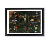 Fish Magic by Paul Klee Framed Print | A2 Black Framed Wall Art | Ready to Hang | Modern Animal Picture | Living Room Bedroom Lounge Office