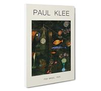 Fish Magic Paul Klee Canvas Print | Gallery Wrapped 30mm Frame Wall Art | 30x20 inches | Ready to Hang | Contemporary Animals Picture | Living Room Bedroom Lounge Office