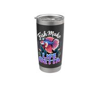 Fish Make Life Betta Aquarium Fishkeeping Aquarist Pun Stainless Steel Insulated Tumbler