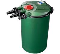 Fish Mate 10000 PUV Pressurized UV & Bio Pond Filter - Powerclenz Automatic Cleaning System for Clear Water, Green
