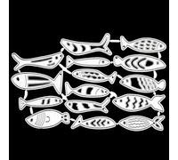 Fish Metal Cutting Dies Set - Under The Sea Cutting Dies for Card Making, Scrapbooking & Papercrafts (15 Piece) A8