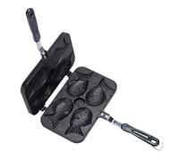 Fish Mold - Non-stick Four Slot Grill, Double-Sided Baking Tool | Hand Held Iron Press Set, Creative Bowl Kitchen Frame