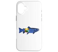 Fish Montana Flag Case for iPhone 16 Plus