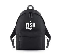 Fish Mum Ocean Sea Bubbles Backpack Rucksack 18L Bag - 42 x 31 x 21cm