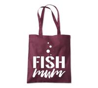 Fish Mum Ocean Sea Bubbles Tote Shopping Bag 10 Litres Capacity 42 x 38cm