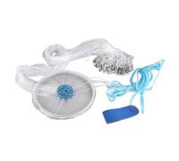 Fish Net, 3/3.6 meter Catch Fishing Network Trap Accessory Portable Hand Throw Fish Mesh Net Dense Mesh with Quick Sink Steel Weights for Shrimp, Crab (3m)