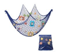 Fish Net Decor for Beach Events Perfect for Creating an Aesthetic Atmosphere (blue)