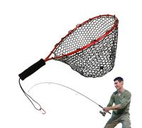 Fish Net, Shrimp Catching Tool, Multipurpose Portable Fishing Net with Handle for Outdoor Survival Riverbeds Mountain Shallows Beach Saltwater Pond Stream Kayak