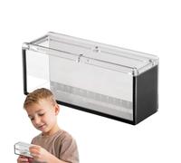 Fish Observation Box, Fish Display Box, Acrylic Container with Scale | Breeder Box for Water Insulation for Crabs, Snails, Spiders